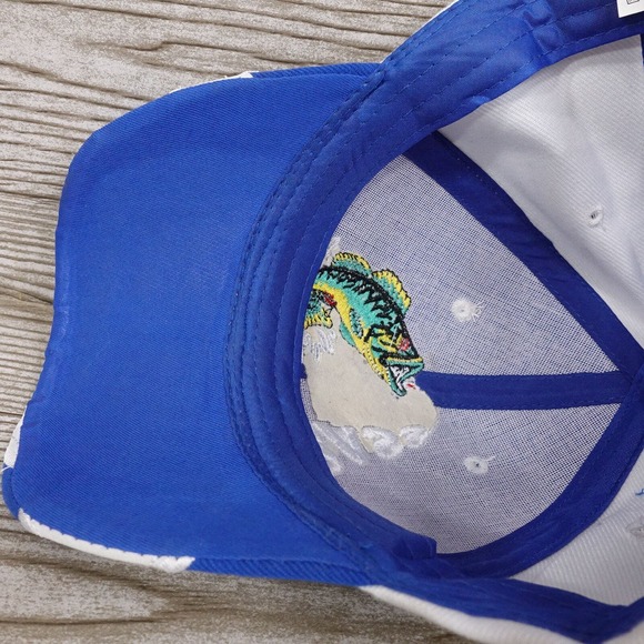 BASS FISHING ONE SIZE FITS ALL MULTICOLOR ADJUSTABLE BASEBALL HAT CAP - Picture 7 of 8